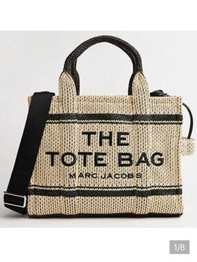 Marc Jacobs 'The Straw Jacquard Medium Tote Bag'